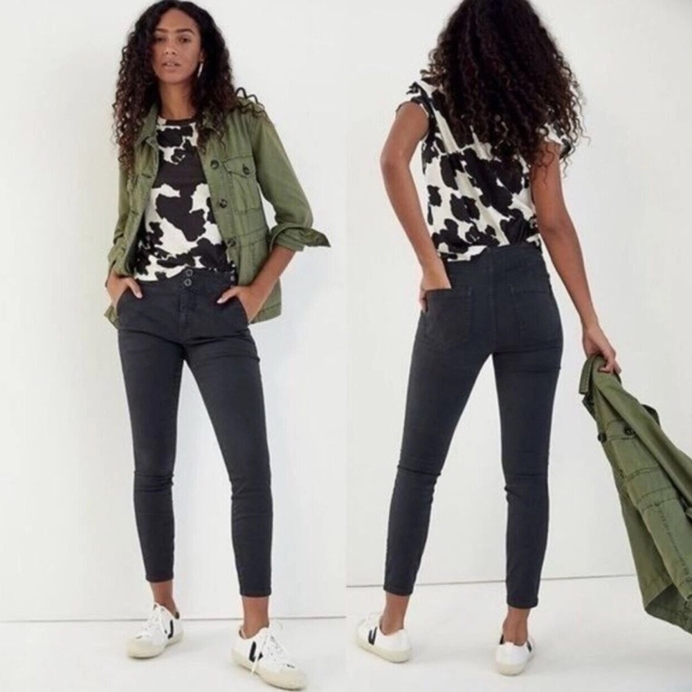 Anthropologie Pilcro Gray Denim Jeans High waisted skinny